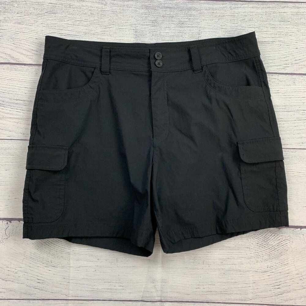 Eddie Bauer Shorts 14 Summer Trail Activewear 6" Inseam Nylon Blend Black